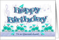 Aunt Birthday Musical Garden card