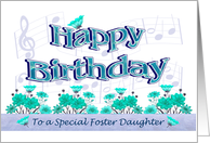 Foster Daughter Birthday Musical Garden card