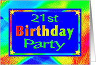 21st Birthday Party Invitation Bright Lights card