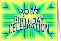 30th Birthday Party Invitation Bright Star card