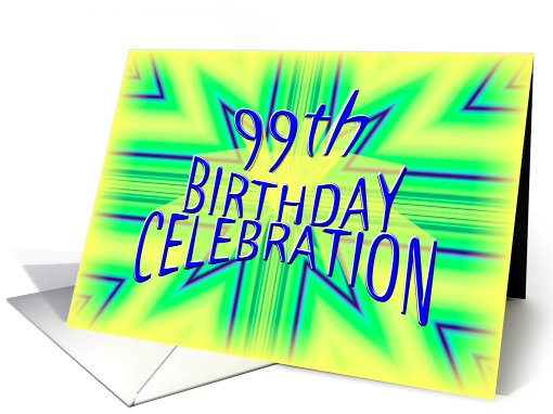 99th Birthday Party Invitation Bright Star card (622805)