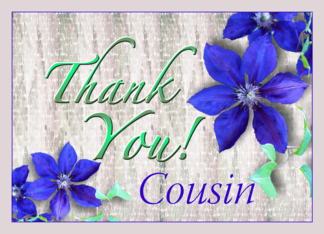 Cousin Thank You...
