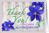 Grandparents Thank You Purple Clematis card