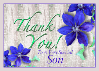 Son Thank You Purple...