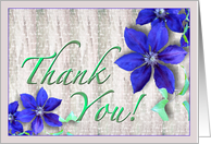 Thank You Purple Clematis card