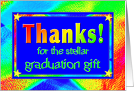 Graduation Gift Thank You Bright Star Lights card