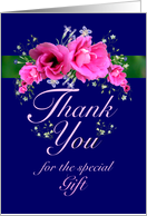 Gift Thank You Pink Flower Bouquet card