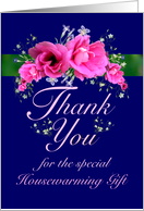 Housewarming Gift Thank You Pink Flower Bouquet card