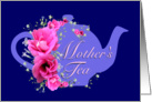 Mother’s Tea Invitations Pink Flower Bouquet card