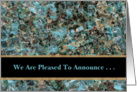 Business Announcement Turquoise Stone card