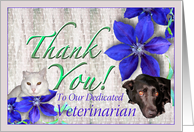 Veterinarian Thank You with Cat and Dog card