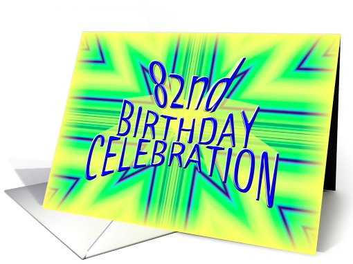 82nd Birthday Party Invitation Bright Star card (629567)