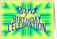 83rd Birthday Party Invitation Bright Star card