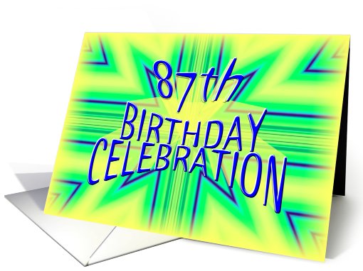 87th Birthday Party Invitation Bright Star card (629602)