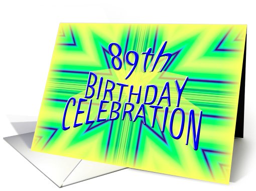 89th Birthday Party Invitation Bright Star card (629606)