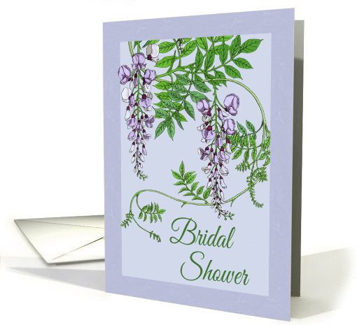 Bridal Shower Lavender and Purple Wisteria Flowers card (629820)