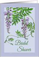 Bridal Shower Lavender and Purple Wisteria Flowers card