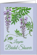 Lingerie Bridal Shower Invitations Flowers card