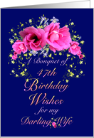 Wife 47th Birthday Bouquet of Flowers card