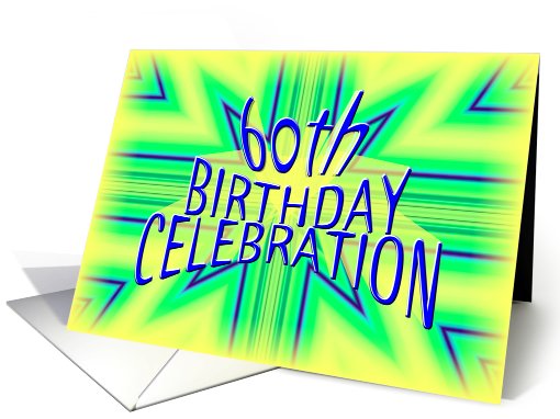 60th Birthday Party Invitation Bright Star card (630693)