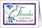 Birthday Gift Thanks Bluebell Flowers card