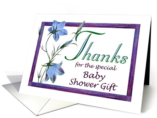 Baby Shower Gift Thanks Bluebell Flowers card (630876)