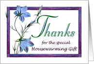 Housewarming Gift Thanks Bluebell Flowers card