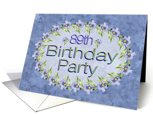 89th Birthday Party Invitations Lavender Flowers card (633389)