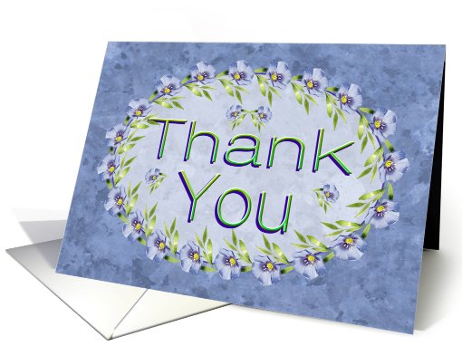 Thank You Blank Note Card Lavender Flowers card (634342)