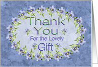 Gift Thank You with Lavender Flowers card