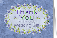 Wedding Gift Thank You with Lavender Flowers card