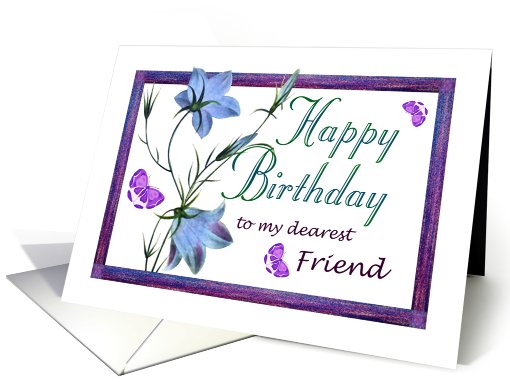 Friend Birthday Bluebell Flowers and Butterflies card (634743)