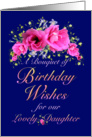 Daughter Birthday From Both of Us Pink Flowers Bouquet card