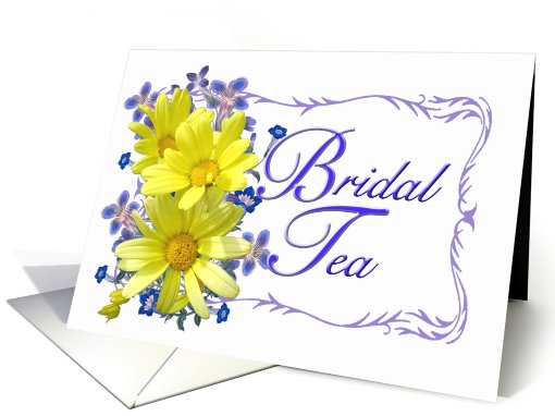 Bridal Tea Party Invitations Yellow Daisy Bouquet card (637869)