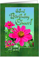 Aunt 63rd Birthday Zinnia Garden card