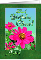Aunt 82nd Birthday Zinnia Garden card