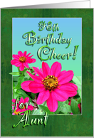 Aunt 98th Birthday Pink Zinnia Garden card