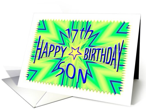 Son 17th Birthday Starburst Spectacular card (644611)