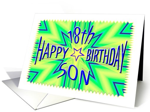 Son 18th Birthday Starburst Spectacular card (644612)