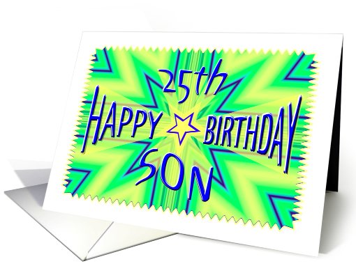 Son 25th Birthday Starburst Spectacular card (644804)