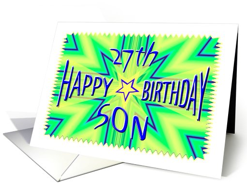 Son 27th Birthday Starburst Spectacular card (645069)