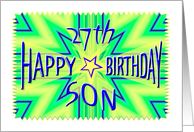 Son 27th Birthday Starburst Spectacular card