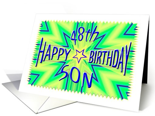 Son 48th Birthday Starburst Spectacular card (645280)