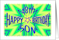 Son 48th Birthday Starburst Spectacular card