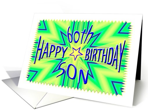 Son 60th Birthday Starburst Spectacular card (645328)