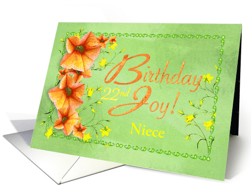 Niece 22nd Birthday Joy Flowers card (647157)