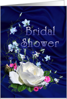 White Rose, Bridal Shower Invitation card