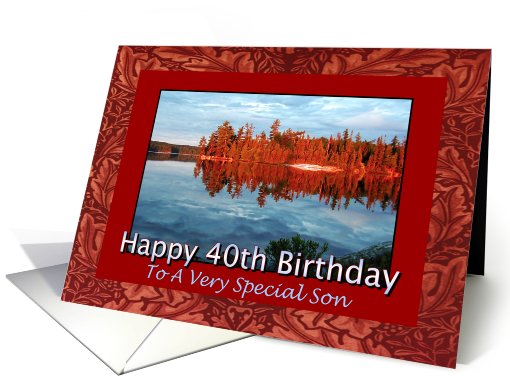 40th Birthday Son, Sunrise Reflections card (657502)