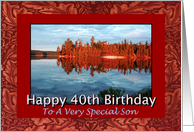 40th Birthday Son, Sunrise Reflections card