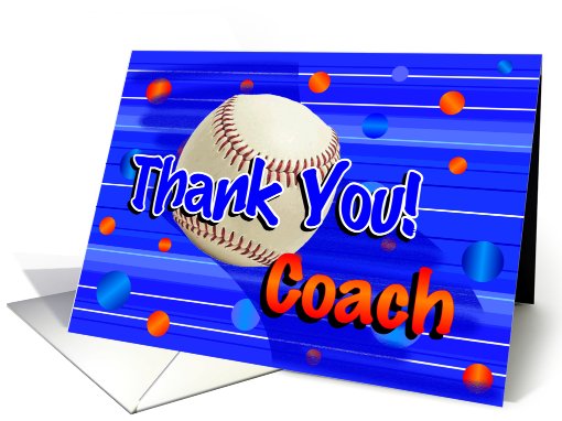 Thank You Baseball Coach card (657653)